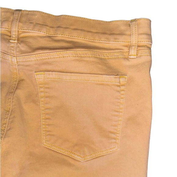 LOFT Modern skinny crop fray yellow jeans women’s size 8 - Picture 11 of 16